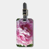Pink Peony Foto Hütte Bauernhof Blumengarten Gepäckanhänger (Vorderseite vertikal)
