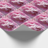 Pink Peony Foto Hütte Bauernhof Blumengarten Geschenkpapier (Ecke)