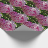 Pink Peony Foto Hütte Bauernhof Blumengarten Geschenkpapier (Ecke)