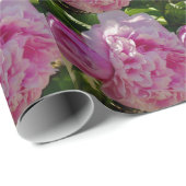 Pink Peony Foto Hütte Bauernhof Blumengarten Geschenkpapier (Rolleneckpunkt)