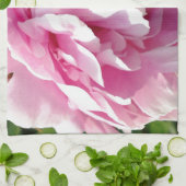 Pink Peony Foto Hütte Bauernhof Blumengarten Geschirrtuch (Gefaltet)