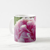 Pink Peony Foto Hütte Bauernhof Blumengarten Kaffeetasse (Vorderseite Links)