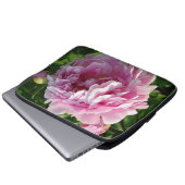 Pink Peony Foto Hütte Bauernhof Blumengarten Laptopschutzhülle (Vorne Knopf)