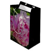Pink Peony Foto Hütte Bauernhof Blumengarten Mittlere Geschenktüte (Vorderseite Schrägansicht)