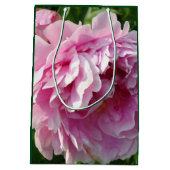 Pink Peony Foto Hütte Bauernhof Blumengarten Mittlere Geschenktüte (Rückseite)