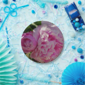 Pink Peony Foto Hütte Bauernhof Blumengarten Pappteller (Party)