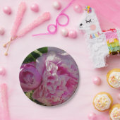 Pink Peony Foto Hütte Bauernhof Blumengarten Pappteller (Party)