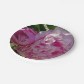Pink Peony Foto Hütte Bauernhof Blumengarten Pappteller (Schrägansicht)