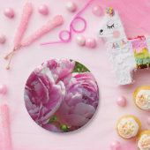 Pink Peony Foto Hütte Bauernhof Blumengarten Pappteller (Party)