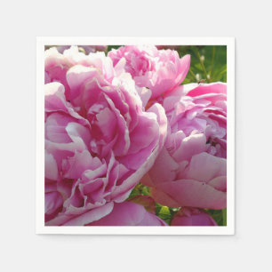 Pink Peony Foto Hütte Bauernhof Blumengarten Serviette