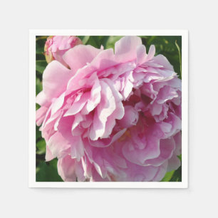 Pink Peony Foto Hütte Bauernhof Blumengarten Serviette