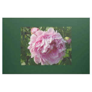 Pink Peony Foto Hütte Bauernhof Blumengarten Stoff