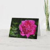 Pink Peony Garden Blume wird bald gut Karte (Vorderseite)