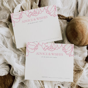 Pink   Peony Garden Brautparty Advisor Card Postkarte