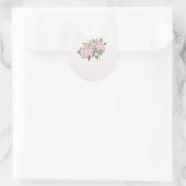 Pink Peony Gastgeschenk Hochzeit Stickers (Tasche)