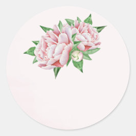 Pink Peony Gastgeschenk Hochzeit Stickers