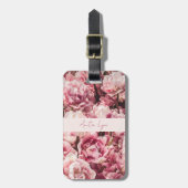 Pink Peony Gepäckanhänger (Vorderseite vertikal)