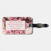 Pink Peony Gepäckanhänger (Rückseite horizontal)