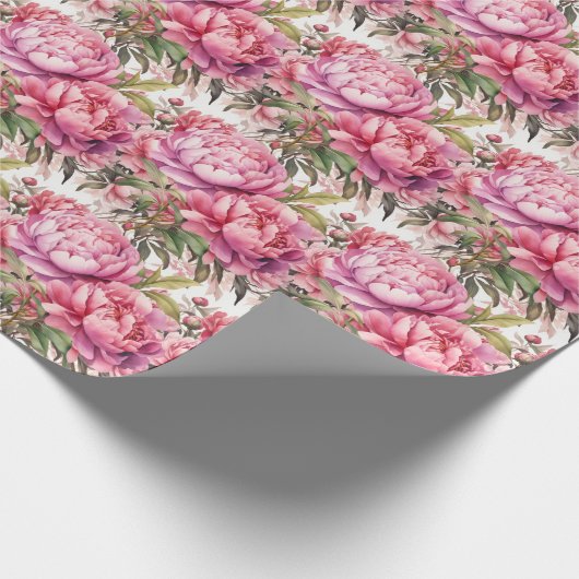Pink Peony  Geschenkpapier (Ecke)