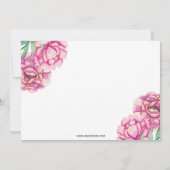 Pink Peony Glass Flasche Vase Housewärme Einladung (Rückseite)