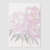 Pink Peony Green Leaves Overlay Pergament Einladungen (Vorderseite)