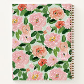 Pink Peony Greenery Personalized Name Recipe Notizblock (Rückseite)