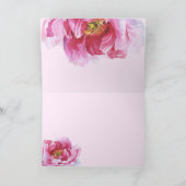 Pink Peony Happy Mother's Day Greeting Card Karte (Innenseite)