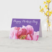 Pink Peony Happy Mother's Day Greeting Card Karte (Gelbe Blume)