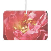 Pink Peony, Heart Air Freshener Autolufterfrischer (Vorderseite)