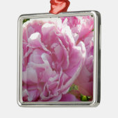 Pink Peony | Hütte Bauernhof Blumengarten Silbernes Ornament (Links)