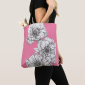 Pink Peony in Tinte Tasche (Von Nahem)