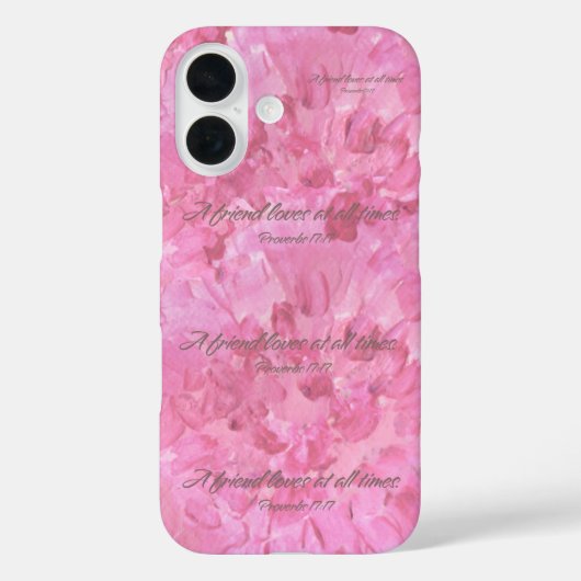 Pink Peony iPhone Case-A Friend Loves At All Times Case-Mate iPhone Hülle (Rückseite)
