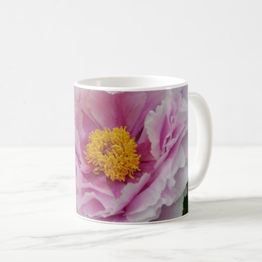 Pink Peony Kaffeetasse (VorderseiteRechts)