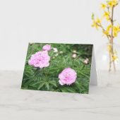 Pink Peony Karte (Gelbe Blume)
