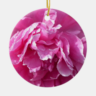 Pink Peony Keramik Ornament