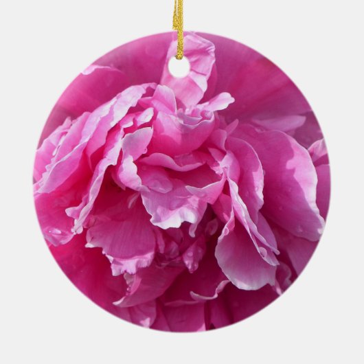 Pink Peony Keramik Ornament (Hinten)