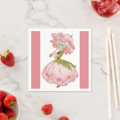 Pink Peony Lady Paper Napkin Serviette (Beispiel)