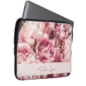 Pink Peony Laptopschutzhülle (Vorne Rechts)
