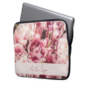 Pink Peony Laptopschutzhülle (Vorderseite Links)