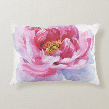 Pink Peony Lumbar Accent Pillow