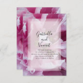 Pink Peony Marriage / Elopement Ankündigung (Vorne/Hinten)