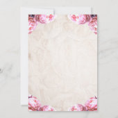 Pink Peony Mason Jar Rustikales Brautparty Einladung (Rückseite)