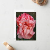 Pink Peony Mitteilungskarte (Vorderseite/Rückseite Beispiel)