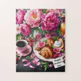 Pink Peony Mother's Day Brunch Jigsaw Puzzle