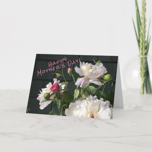 Pink Peony Mother's Day Card Karte (Vorderseite)