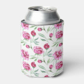 Pink Peony: Muster der Aquarellfarben-Blume Dosenkühler (Kanne Vorderseite)