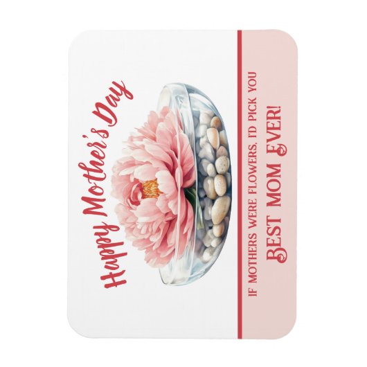 Pink-Peony-Muttertag Magnet (Vertikal)