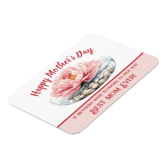 Pink-Peony-Muttertag Magnet (Linke Seite)