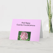 Pink Peony Note Card Feiertagskarte (Rückseite)