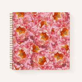Pink Peony Notebook Notizblock